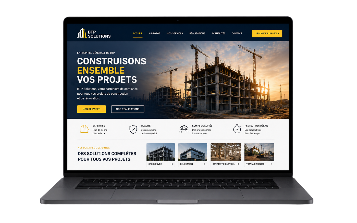Exemple de site WordPress créé par Loonce en Dordogne