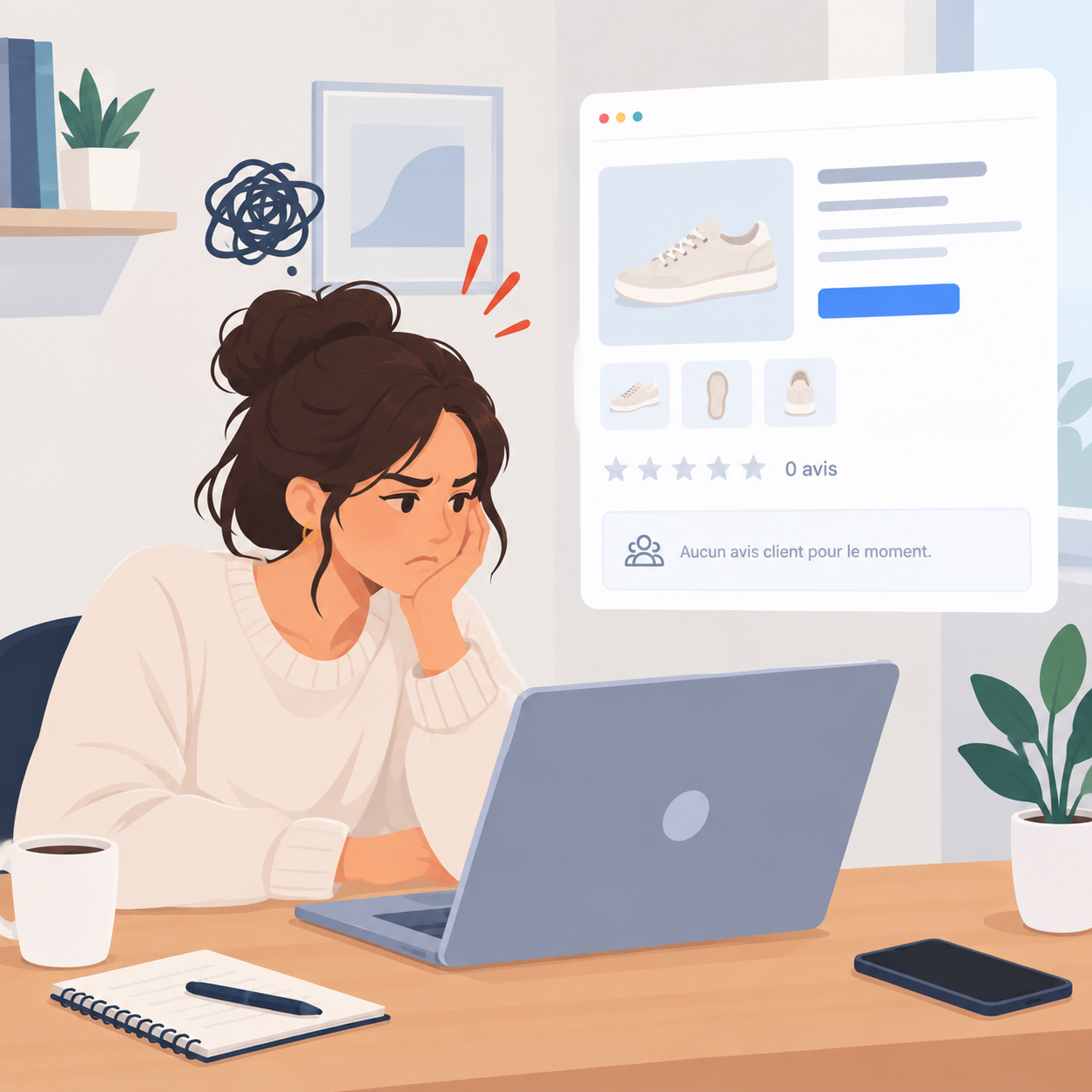 Pas assez d'avis clients ou de preuve sociale locale